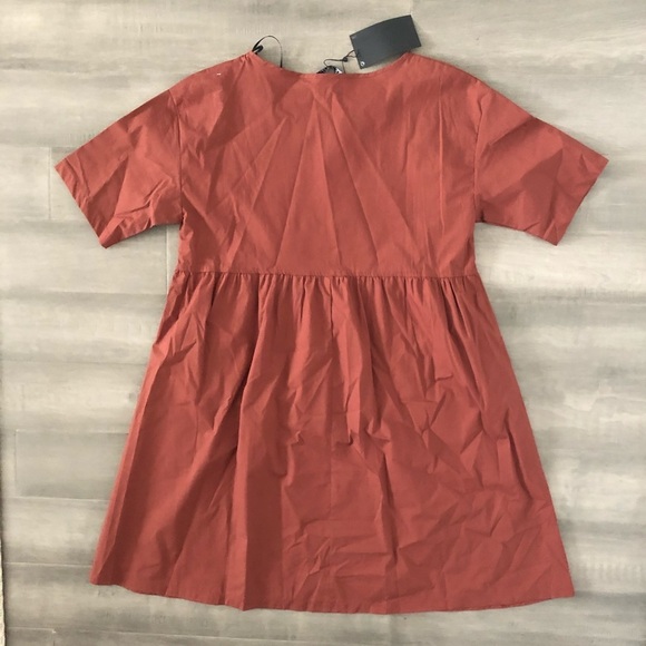 ZARA Women oversized rust colored dress size S - Picture 4 of 5
